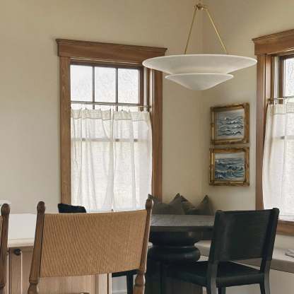 Retro Plaster Brass Chandelier
