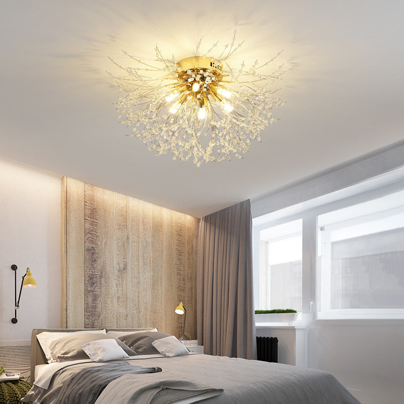 Lili Vintage LED Luz de Techo Metal Oro Dormitorio Sala de Estar