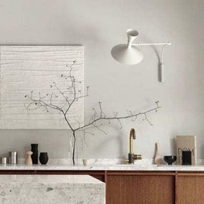 Brady Moderno Diseño Metal Aplique de Pared Blanco/Negro/Gris