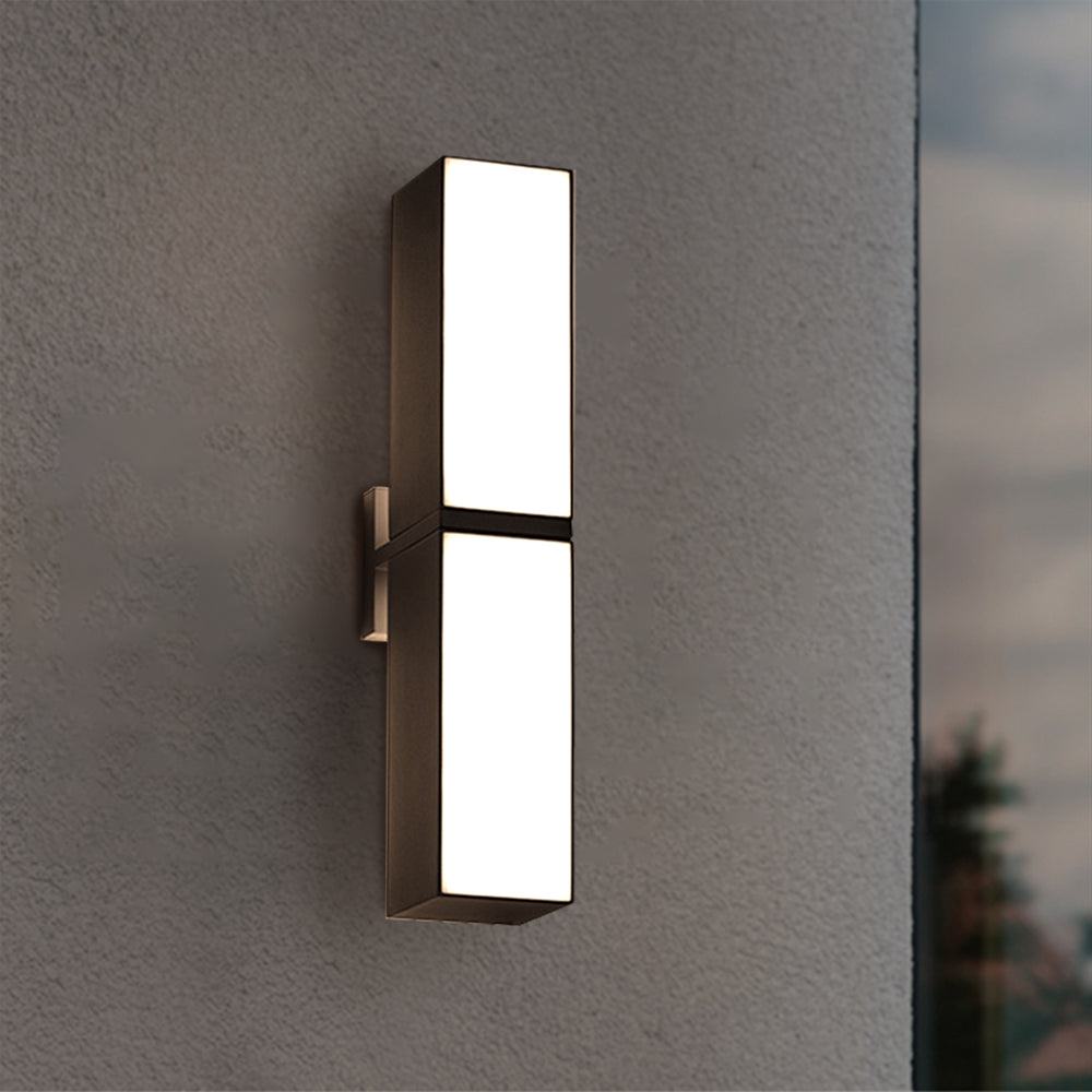 Orr Moderna Lámpara de pared Exterior LED Geometría para Pasillo Metal y Acrílico Giratoria