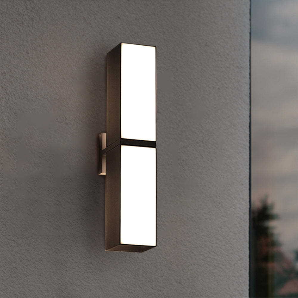 Orr Moderna Lámpara de pared Exterior LED Geometría para Pasillo Metal y Acrílico Giratoria