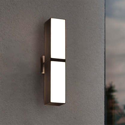 Orr Moderna Lámpara de pared Exterior LED Geometría para Pasillo Metal y Acrílico Giratoria