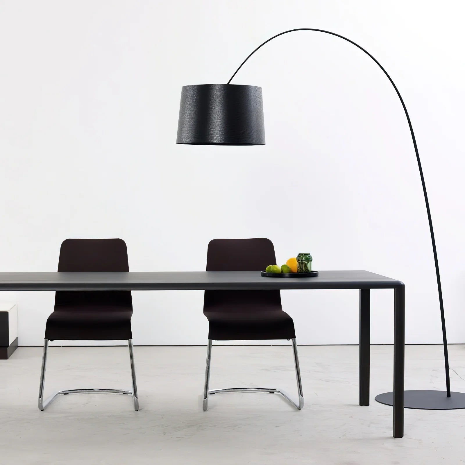 Axis Curved Drum Shade Floor Lamp