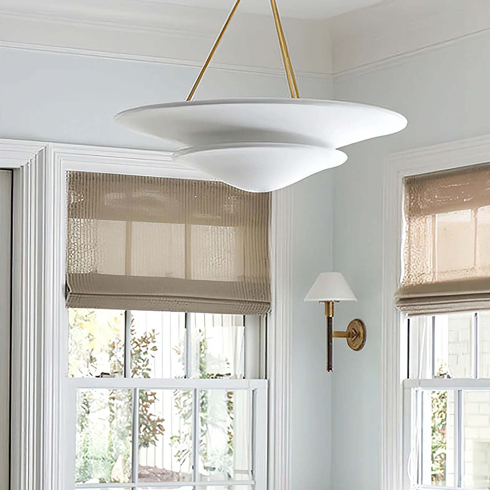 Retro Plaster Brass Chandelier