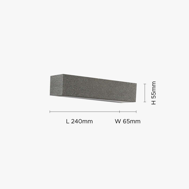 Edge Moderno Rectangular Metal/Acrílico LED Aplique de Pared Exterior Negro/Blanco