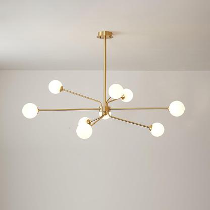 Halo Modern Multi-Arm Glass Globe Chandelier