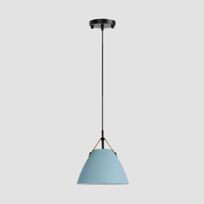 Morandi Moderno LED Lámpara Colgante Negro Gris Blanco Rosa Azul Verde Residencial Dormitorio Metal