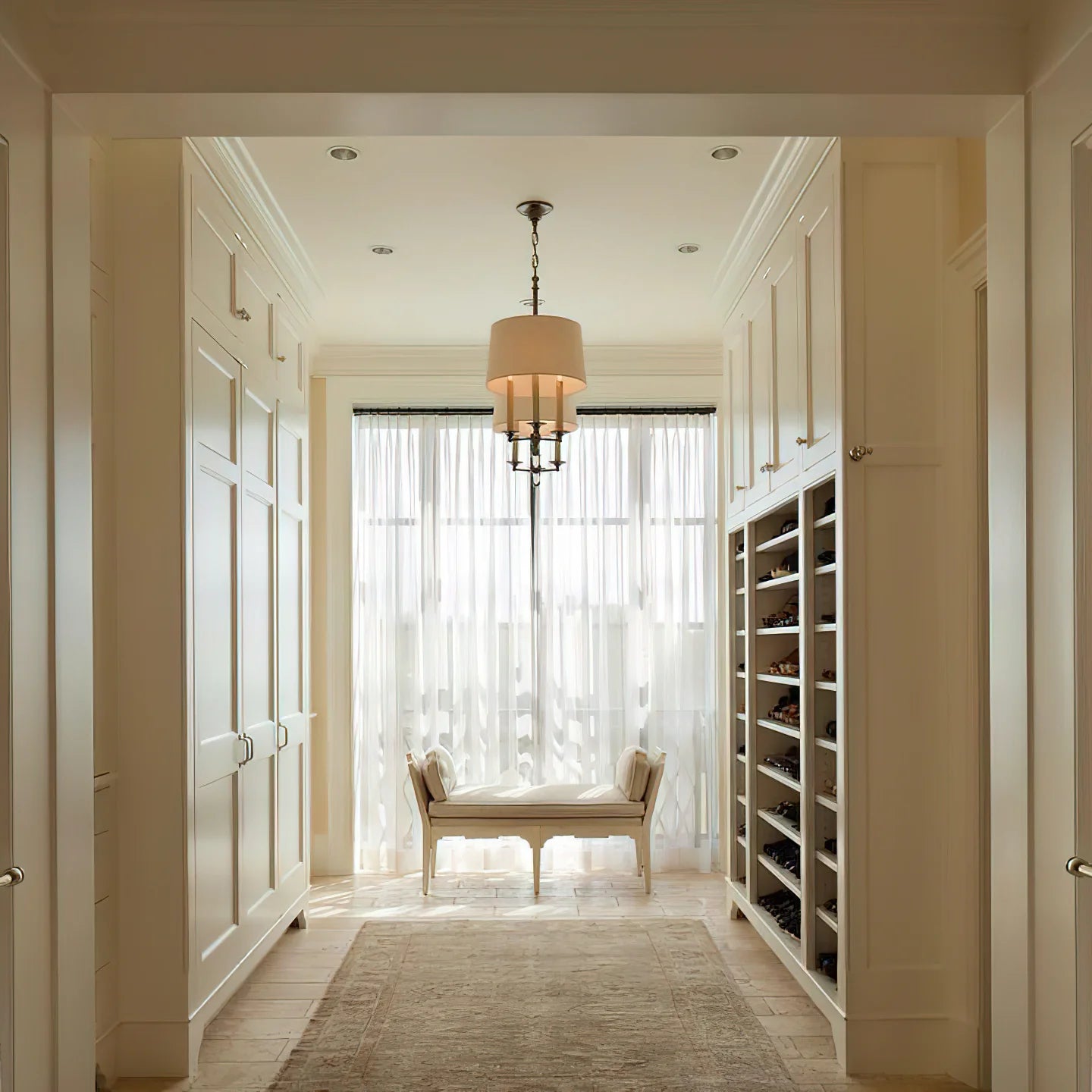 Axis Fabric Brass Chandelier
