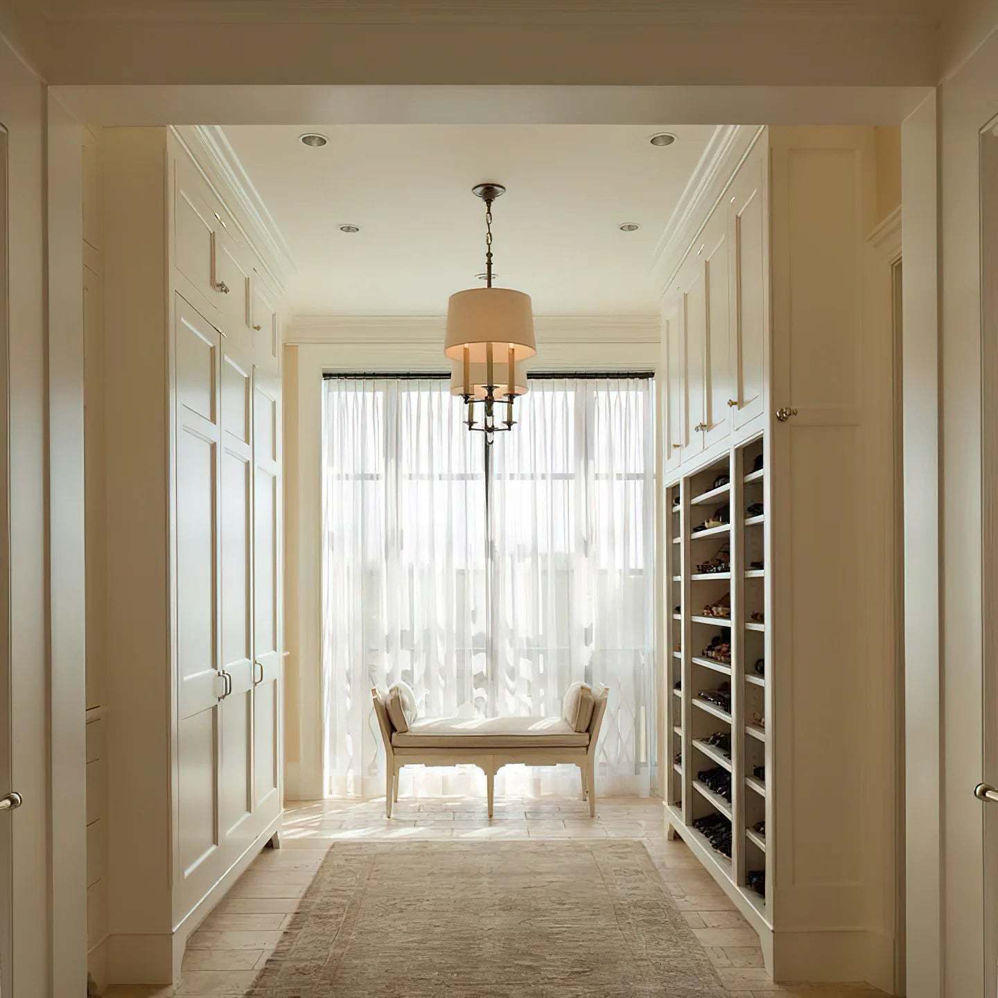 Axis Fabric Brass Chandelier