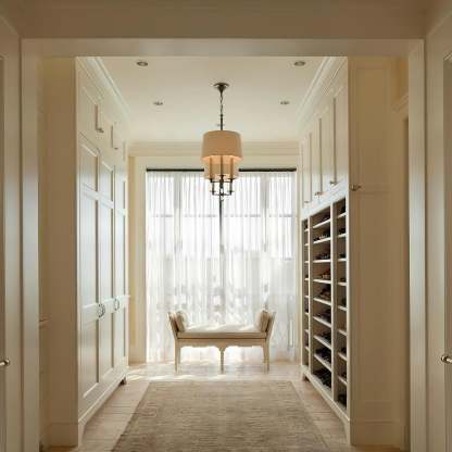 Axis Fabric Brass Chandelier