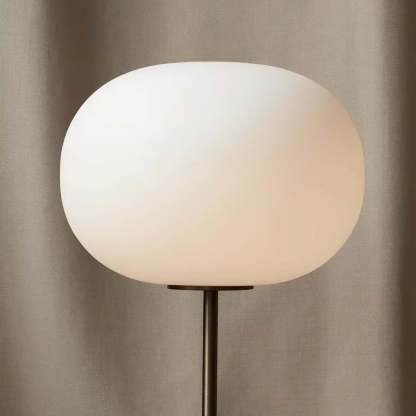 Axis Minimalist Alabaster Brass Floor Lamp