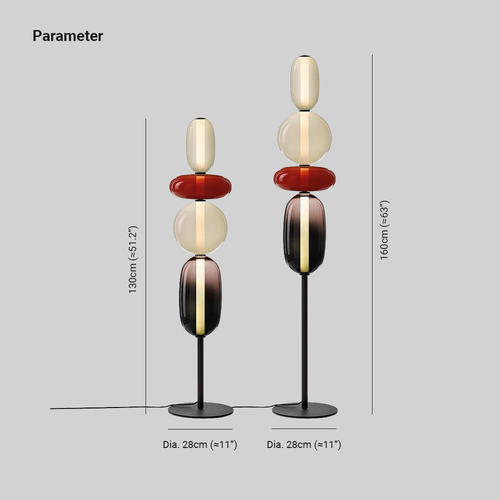 Retro Piedras Coloridas Floor Lamp