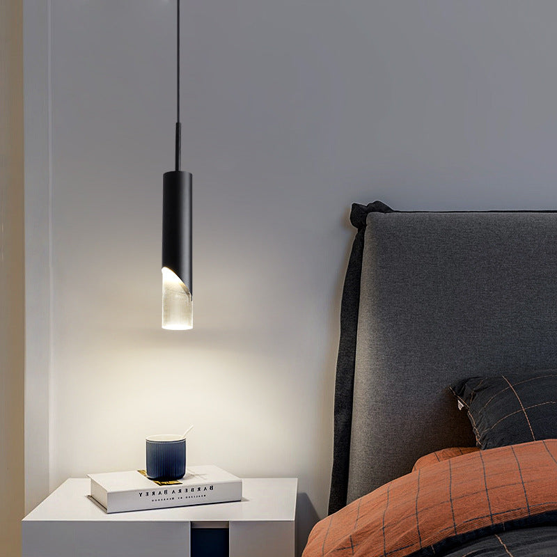 Edge Minimalista LED Lámpara Colgante Negro Dormitorio/Comedor