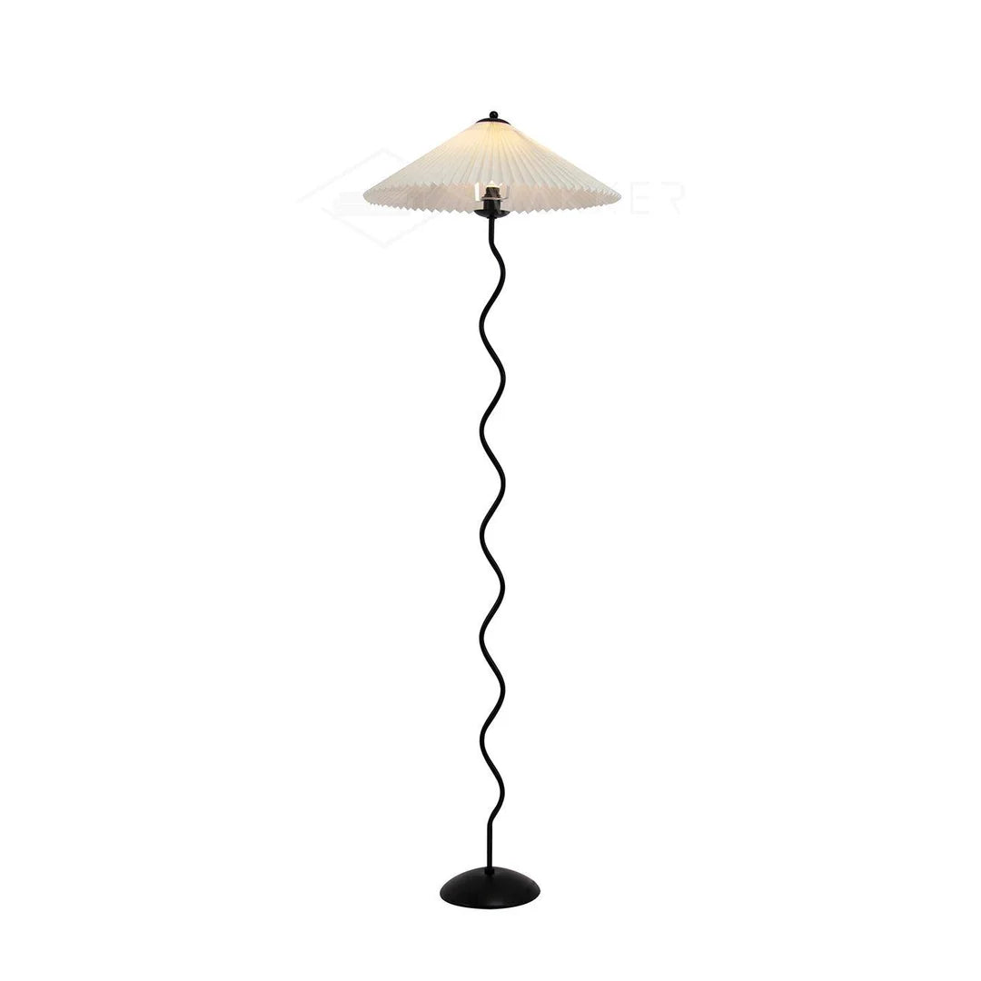 Retro Squiggle Metal Floor Lamp