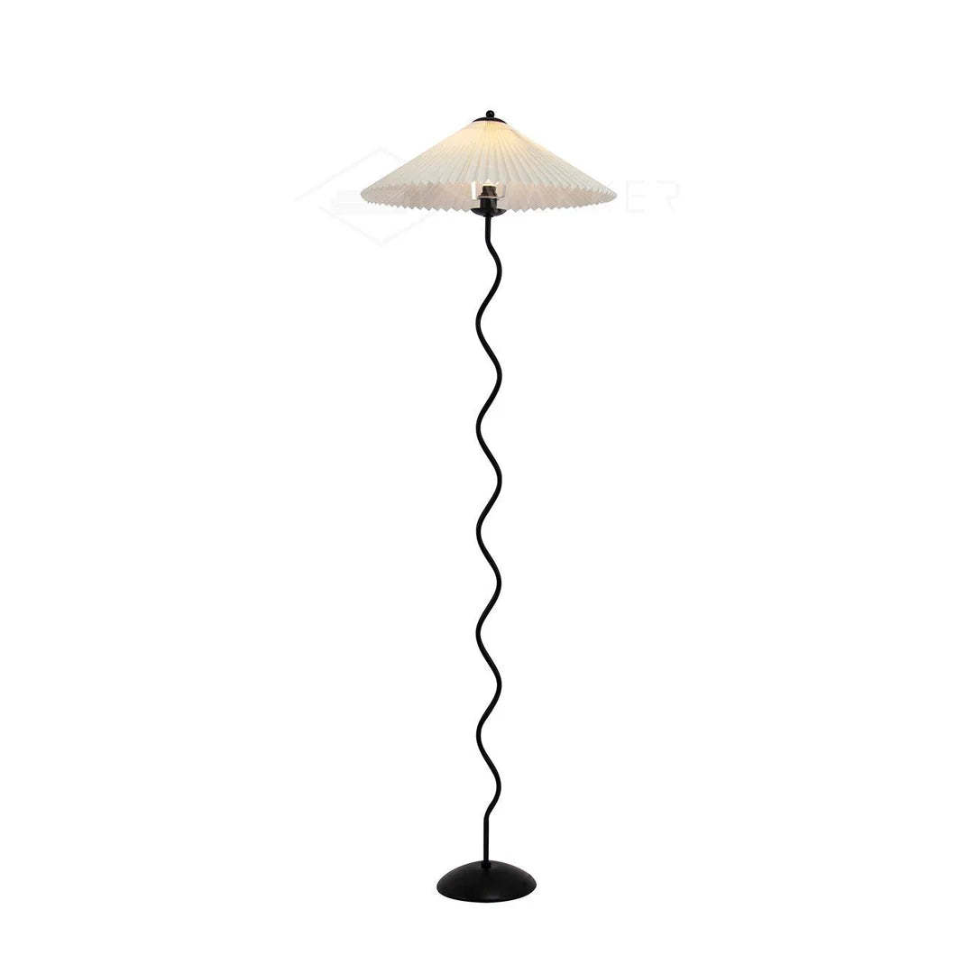 Retro Squiggle Metal Floor Lamp