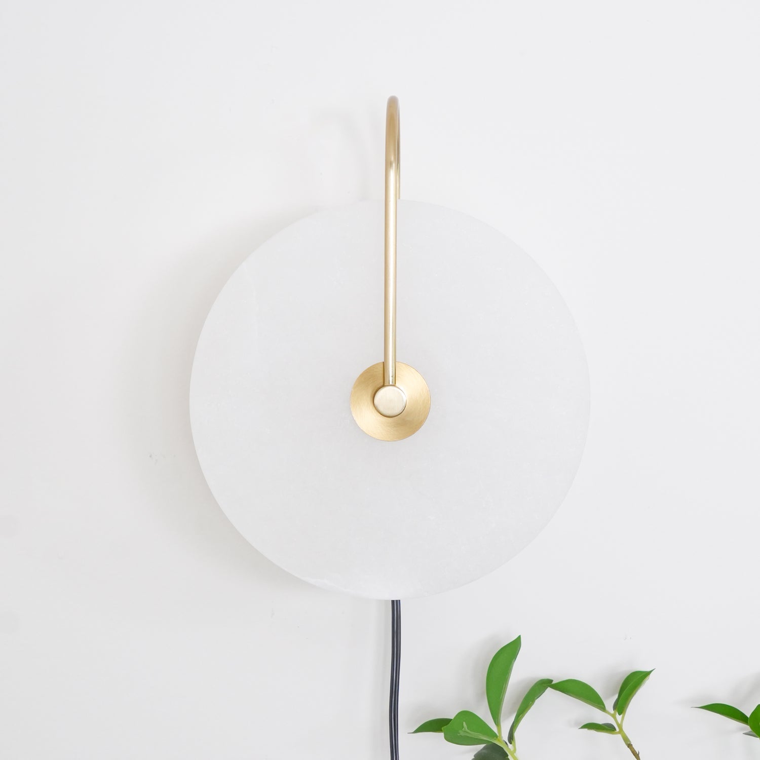 Dune Alabaster LED Plug-In Wall Light