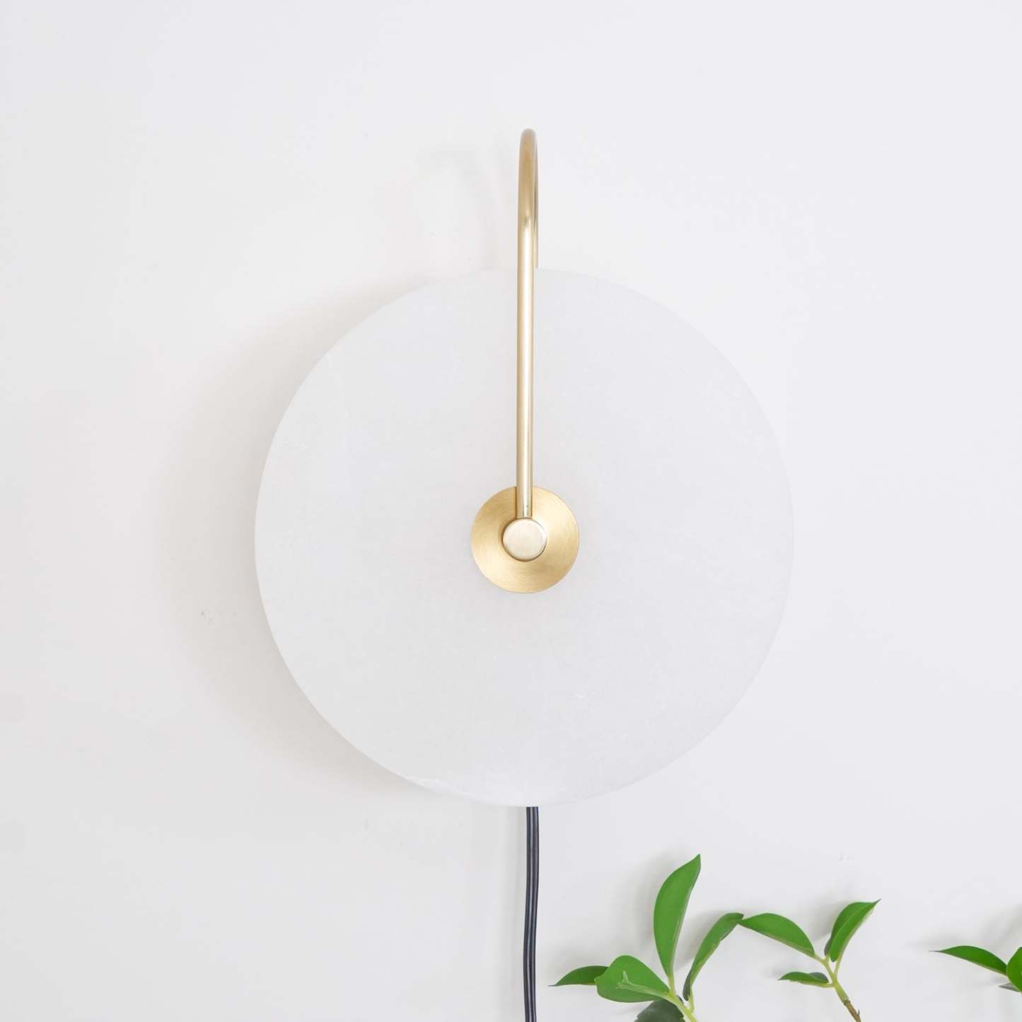 Dune Alabaster LED Plug-In Wall Light