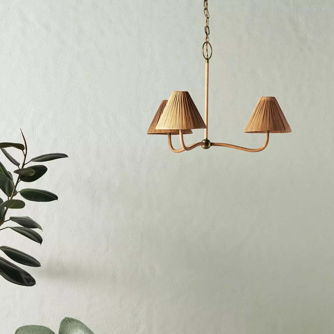 Hakka Rattan Metal Chandelier