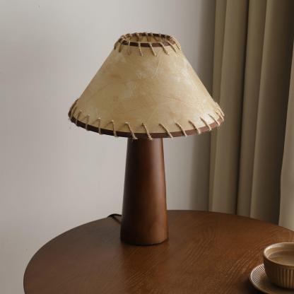 Drift Wood Table Lamp Walnut Beige