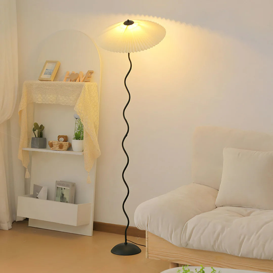 Retro Squiggle Metal Floor Lamp