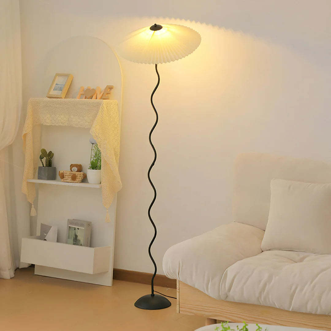 Retro Squiggle Metal Floor Lamp