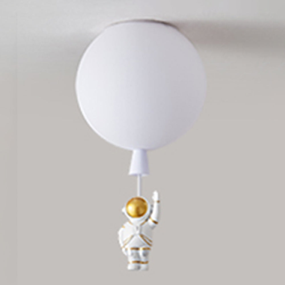 Fateh Moderna Globo Acrílico LED Lámpara de Techo Blanca/Azul