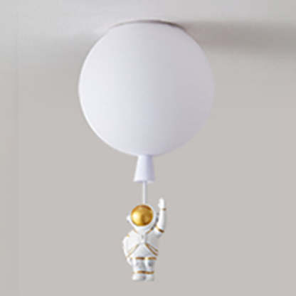 Fateh Moderna Globo Acrílico LED Lámpara de Techo Blanca/Azul