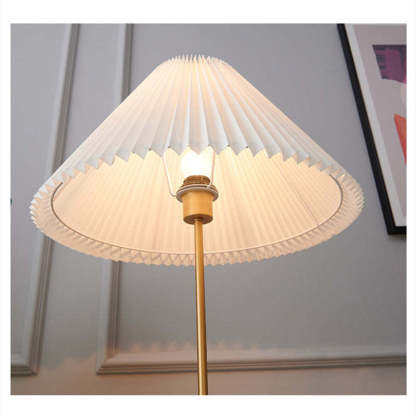 Ozawa Moderna Simple Metal/Tela Lámpara de Pie/Mesa, Nogal