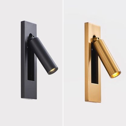 Orr Moderno LED Giratorio Luz de Pared Foco de Pared Negro Oro Residencial Dormitorio Metal