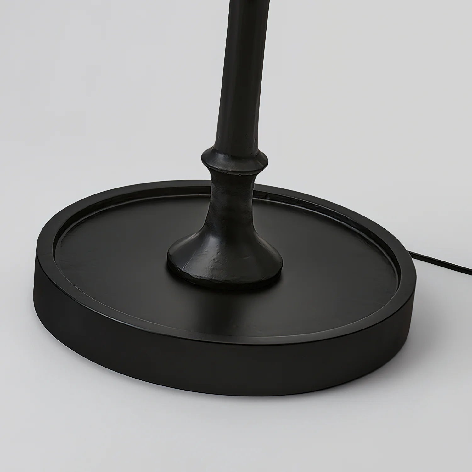 Retro Crackle Black Resin Floor Lamp