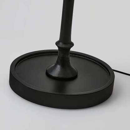 Retro Crackle Black Resin Floor Lamp
