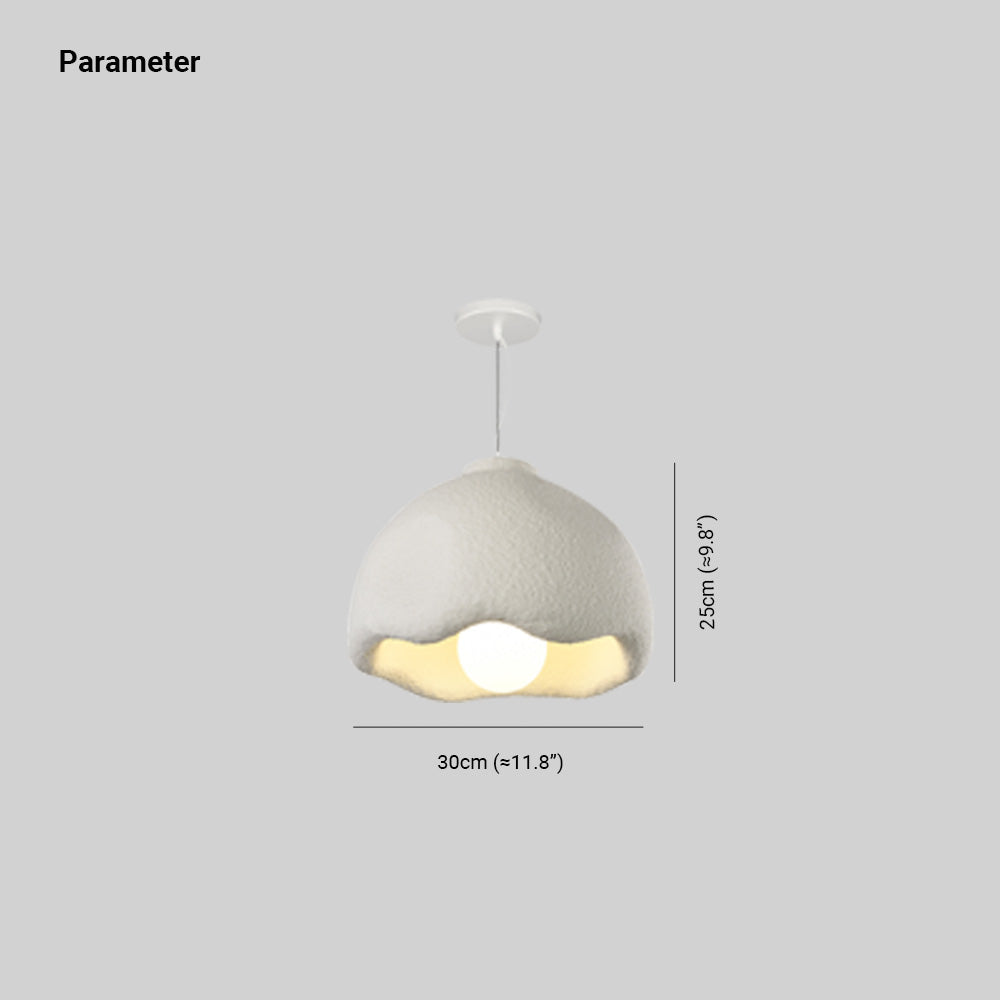 Byers Lámpara Colgante en Forma de Flor Blanco Metal Poliestireno