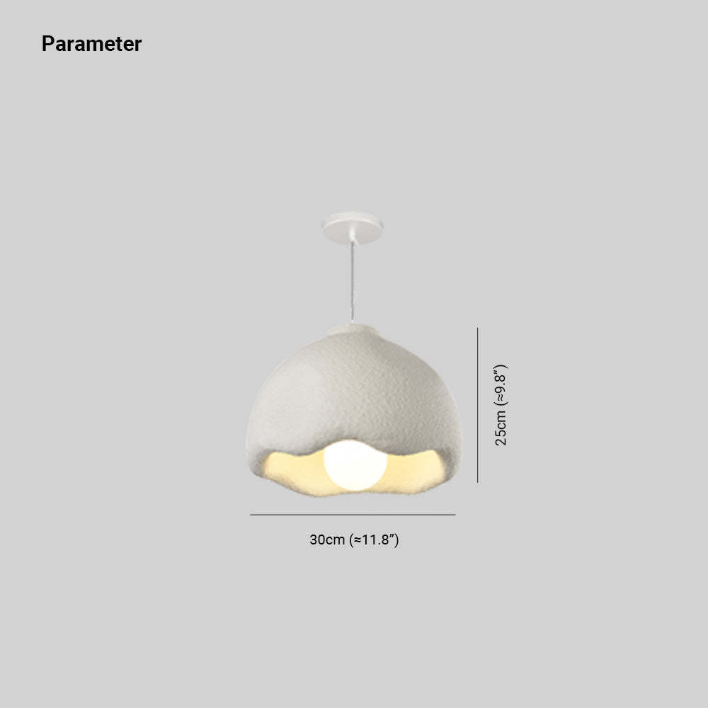 Byers Lámpara Colgante en Forma de Flor Blanco Metal Poliestireno