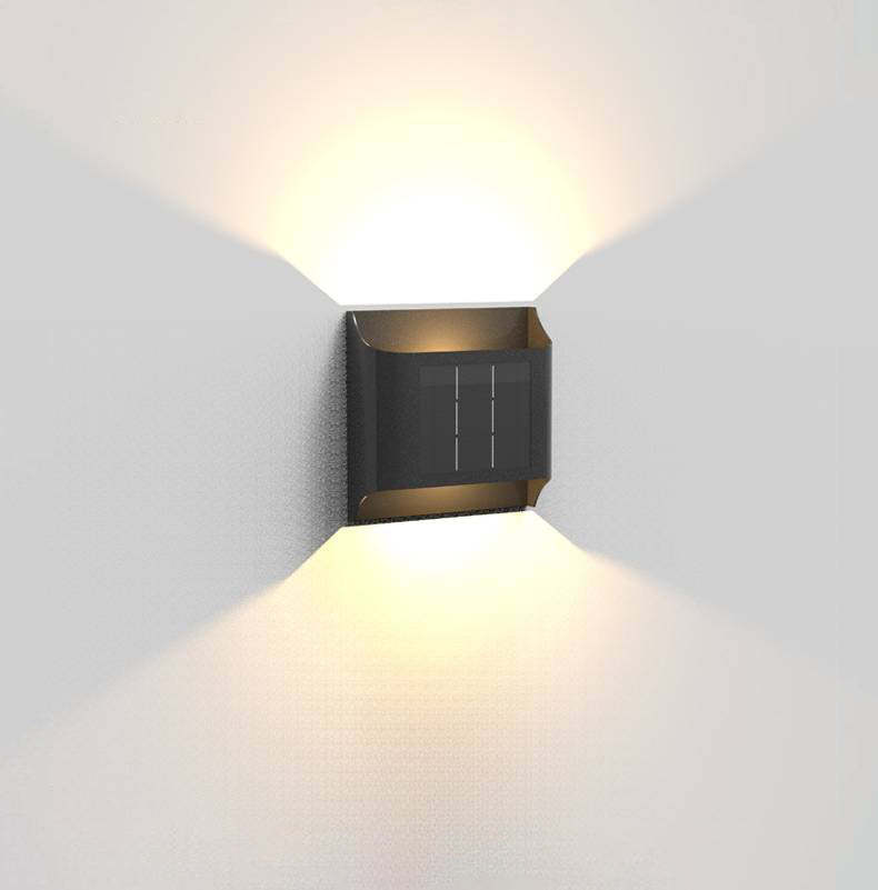 Moderno LED Solar Aplique Exterior Negro Jardín Terraza | Las Sola