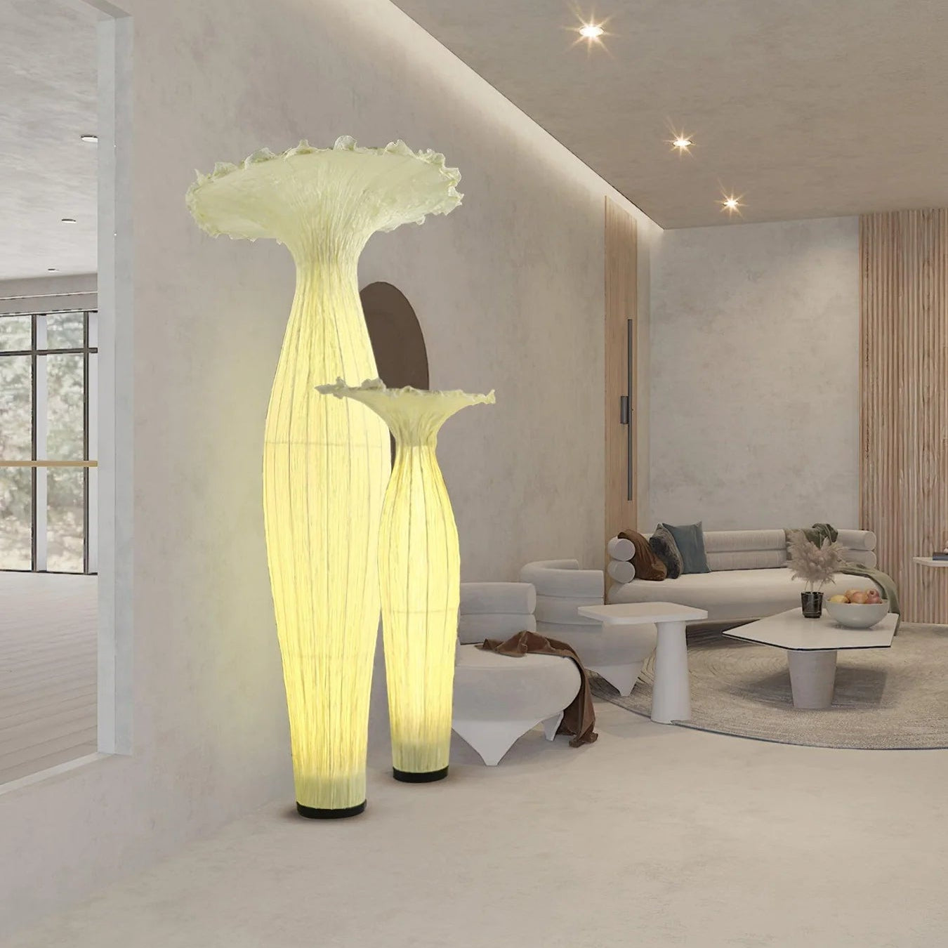 Retro Vase Fabric Floor Lamp