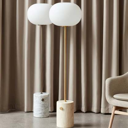 Axis Minimalist Alabaster Brass Floor Lamp
