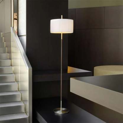 Axis Minimal Iron Fabric Floor Lamp