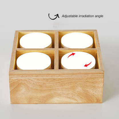 Ozawa Moderna Cuadrada Madera/Acrílico Lámpara de Techo Madera