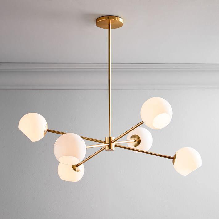Axis Geometric Smoked Glass Chandelier