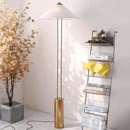 Axis Twin Post Cone Shade Metal Floor Lamp