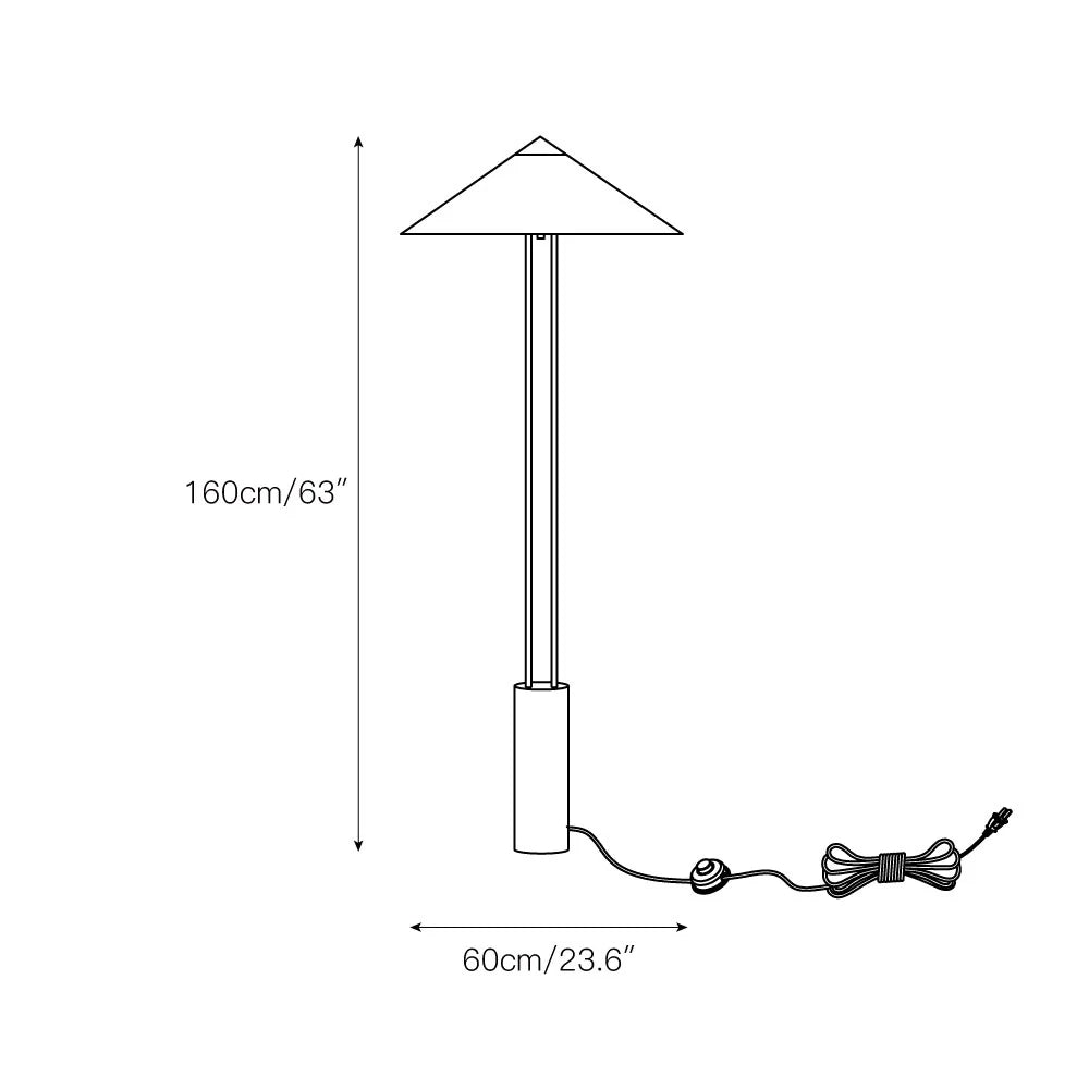 Axis Twin Post Cone Shade Metal Floor Lamp