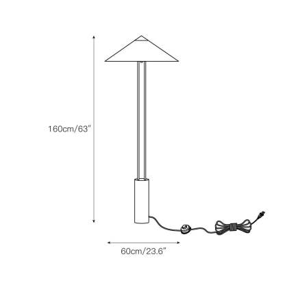 Axis Twin Post Cone Shade Metal Floor Lamp