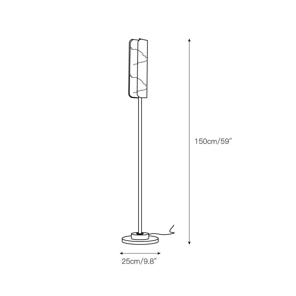 Dune Minimalist Alabaster Floor Lamp