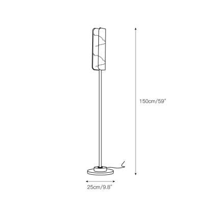 Dune Minimalist Alabaster Floor Lamp