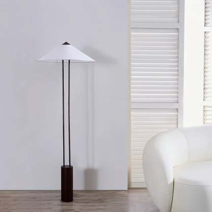 Axis Twin Post Cone Shade Metal Floor Lamp