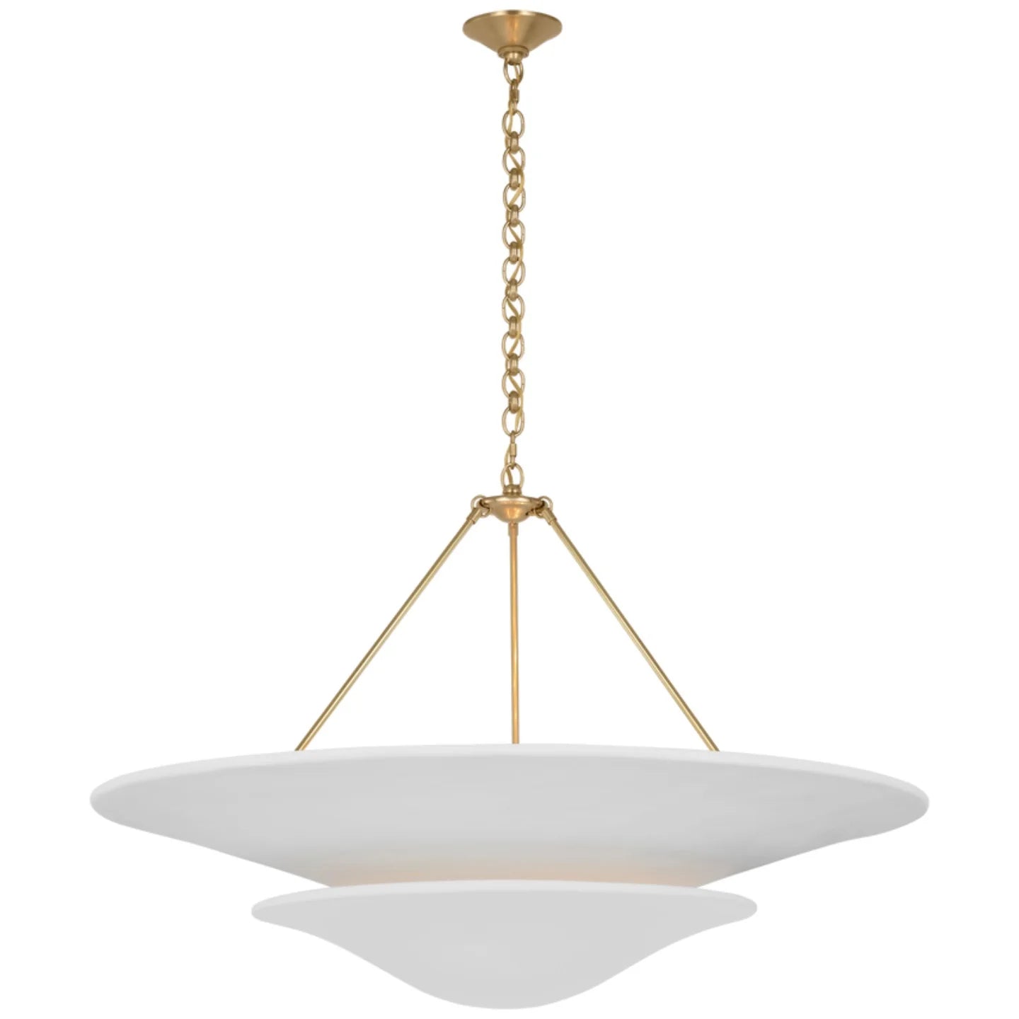 Retro Plaster Brass Chandelier