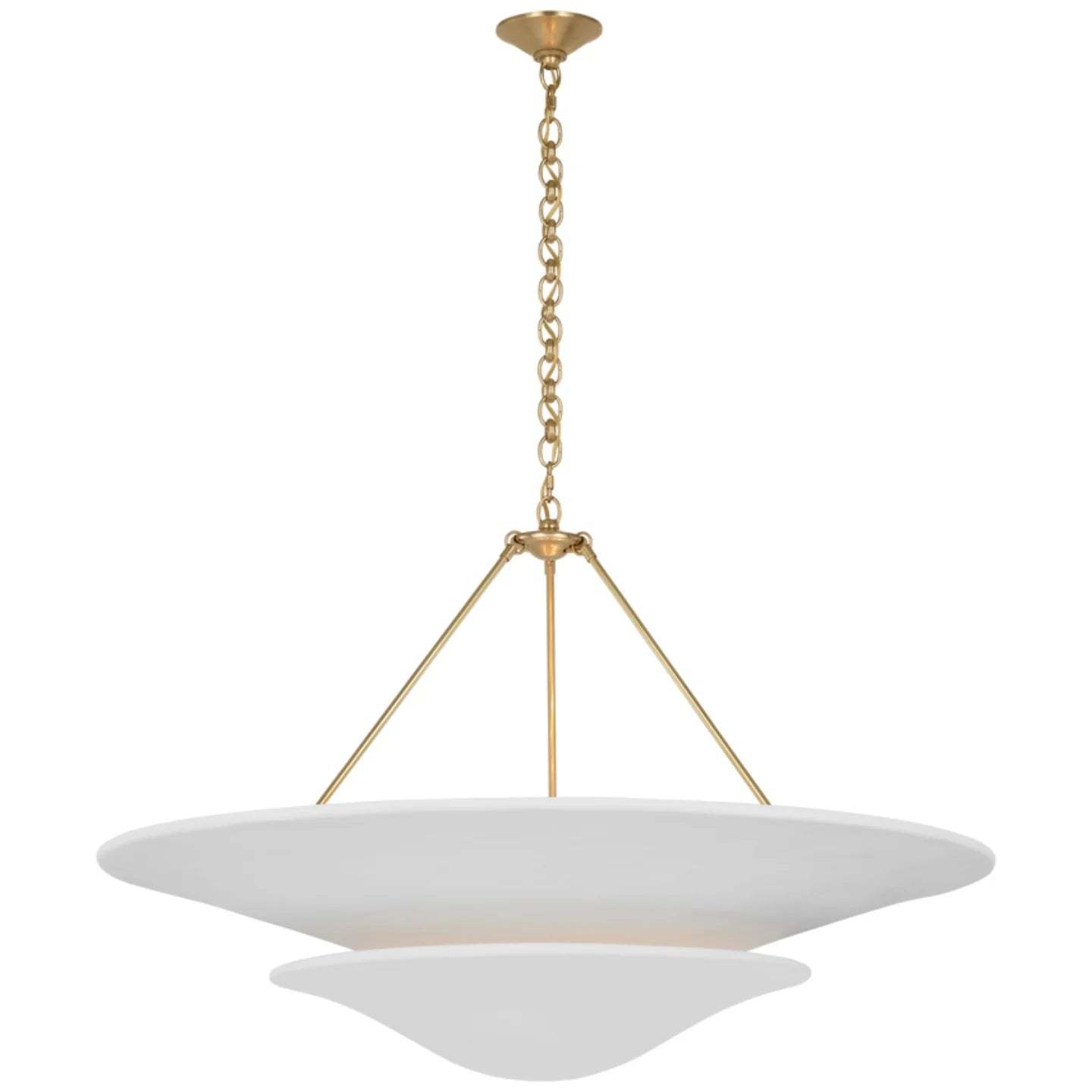 Retro Plaster Brass Chandelier