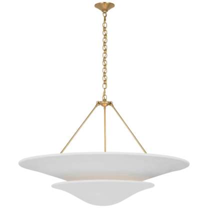 Retro Plaster Brass Chandelier