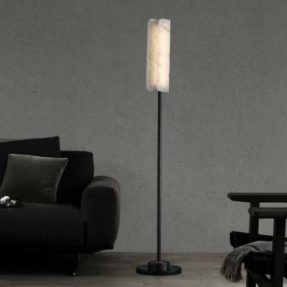 Dune Minimalist Alabaster Floor Lamp