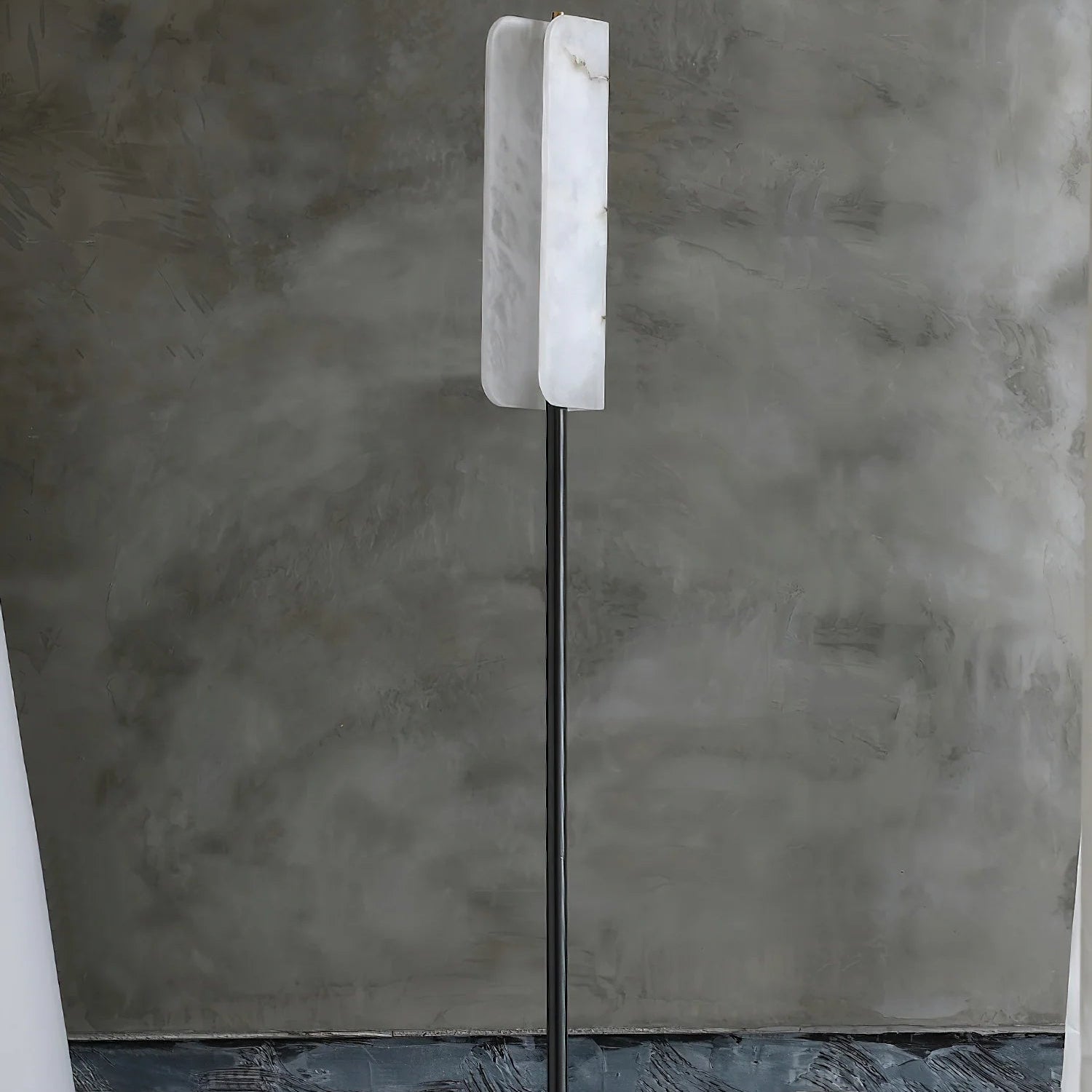 Dune Minimalist Alabaster Floor Lamp